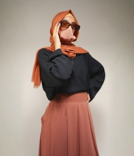 Pleated Skirt - Salmon