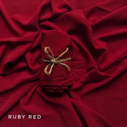 Heavy Chiffon Hijabs (Georgette) - Ruby Red