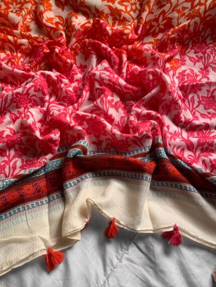 Printed Hijab Dahlia - Rouge