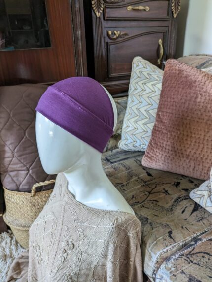 Hijab Band Cap - Dark Purple