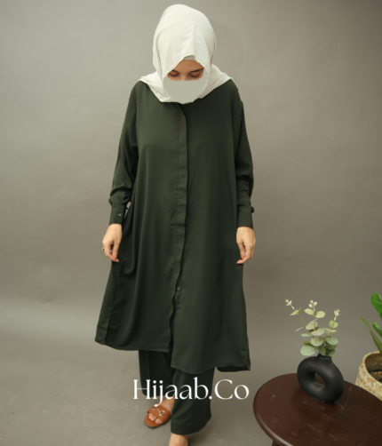 Modest Co-ord Set - Millitary Green