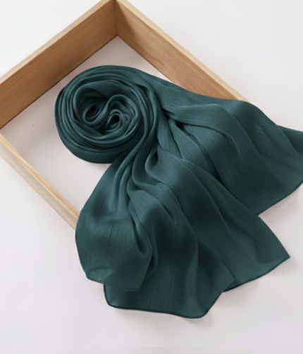 Organza Silk Hijab - Forest