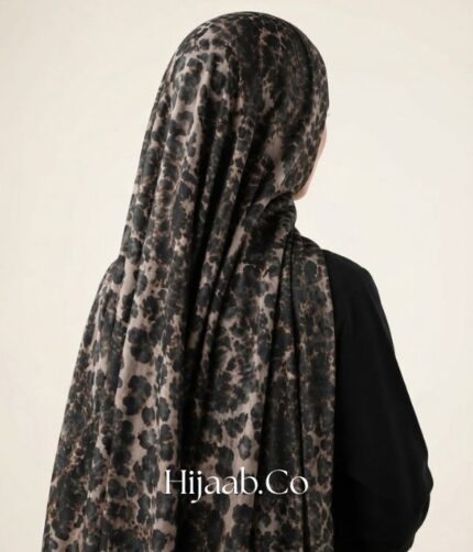 Printed Hijab - Dusky Panther