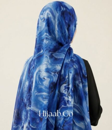 Printed Hijab - Ocean Ripple